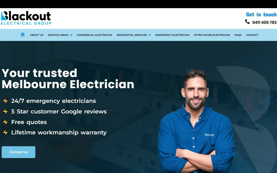 Home 28 Blackout Electrical Group website